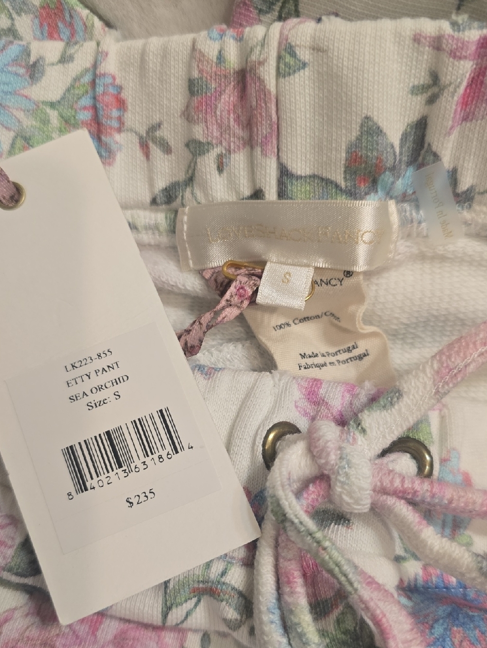 Love Shack Fancy Etty Floral Joggers - Sea Orchid - Picture 9 of 16